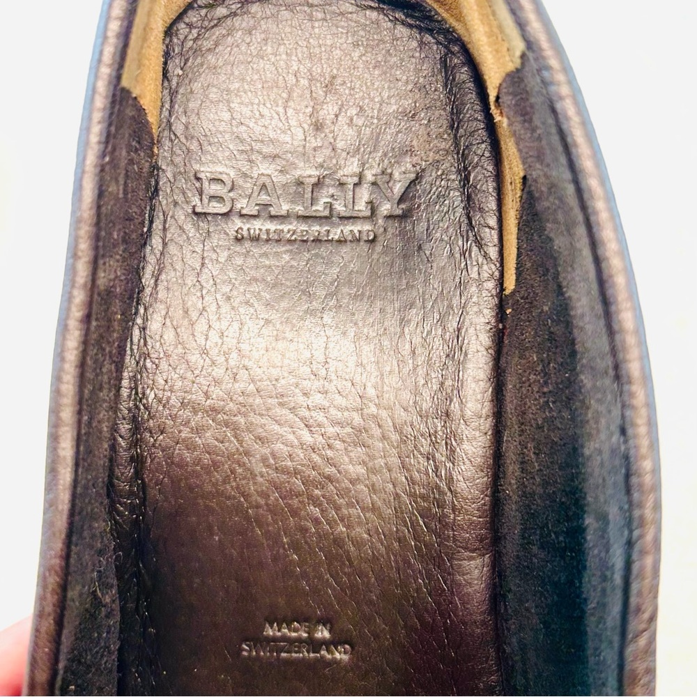 Bally Switzerland Men's Brown Leather Beef Roll Didi Loafers, size 10 D - Picture 7 of 13